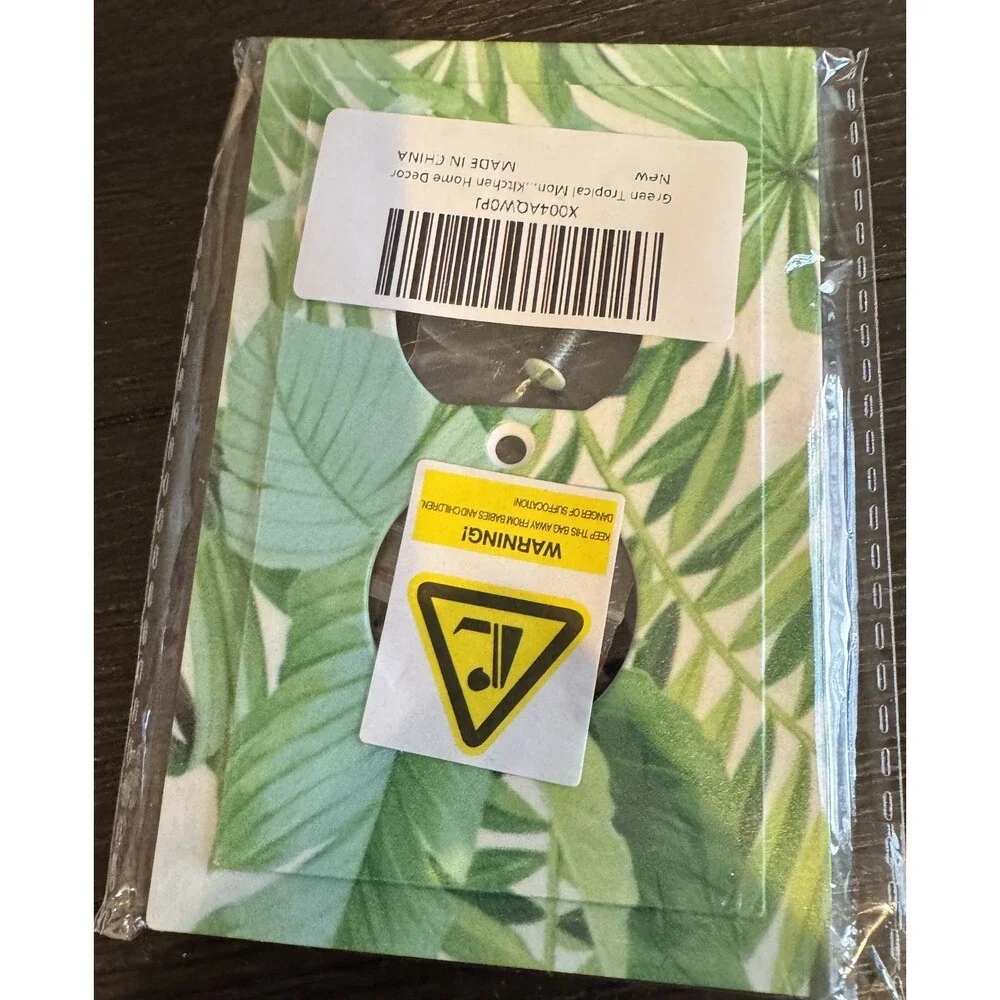 New Plastic Green Tropical Double Duplex Outlet Cover